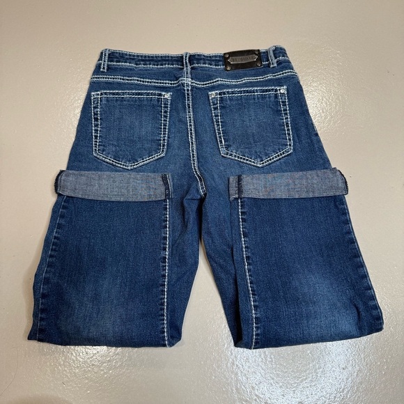 Women’s Size 6 28 waist Tru Luxe cuffed blue jeans straight leg - Picture 8 of 15